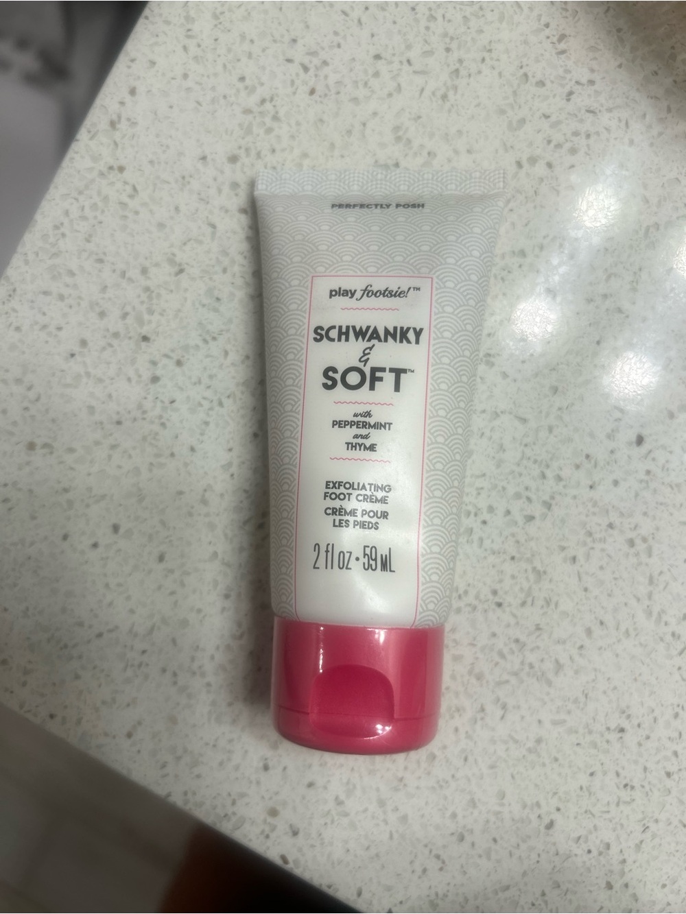 Perfectly Posh Schwanky & Soft Exfoliating Foot Crème - White & Pink